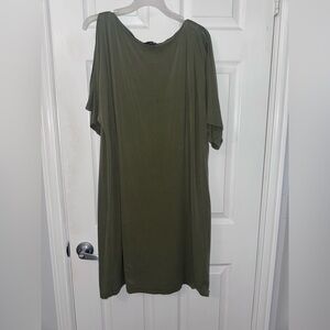 Eileen Fisher Olive Green Midi Dress